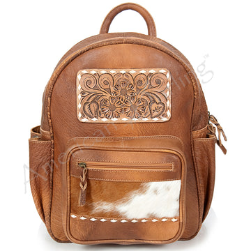 American Darling Backpack Hand Tooled Genuine Leather Western Women Bag | for Laptop School Purse Travel